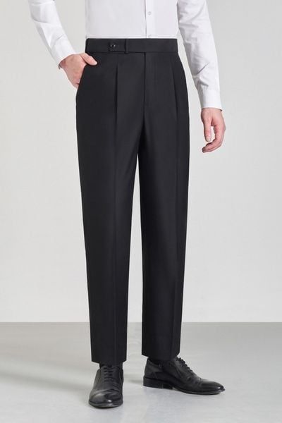  Quần âu đen trơn kiểu cạp chun ẩn - Q401K6 