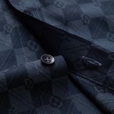  Áo sơ mi cộc tay hoạ tiết (Tím Than Tối, 39) 