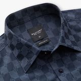  Áo sơ mi cộc tay hoạ tiết (Tím Than Tối, 39) 