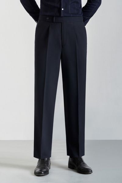  Quần âu xanh trơn kiểu cạp chun ẩn - Q403K6 