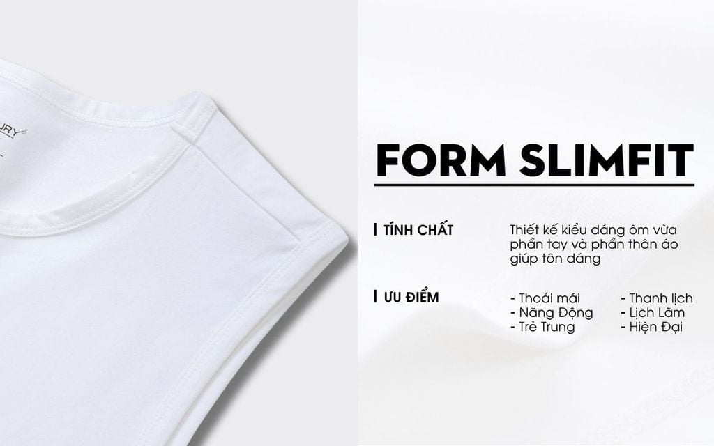 ÁO THUN BA LỖ CO GIÃN - TRẮNG  9ABLB502TRK