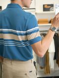  Áo polo sọc (Xanh, 39) 