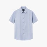  SƠ MI CỘC TAY HOẠ TIẾT CAO CẤP - XANH BIỂN 