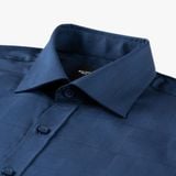  ÁO SƠ MI TAY DÀI, HỌA TIẾT CARO CHÌM - TÍM THAN TỐI 8SMDC338TTT 