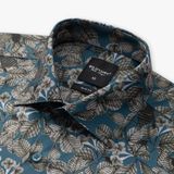 Áo sơ mi dài tay hoạ tiết, (Xanh ngọc, 39) 