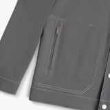  ÁO KHOÁC GIÓ 2 LỚP CAO CẤP, CHỐNG BỤI BẨN - MÀU XÁM GHI TỐI 