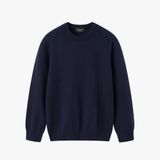  Áo len cổ tròn thiết kế, (Tím than tối, 39) 