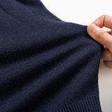  Áo len cổ tròn thiết kế, (Tím than tối, 39) 