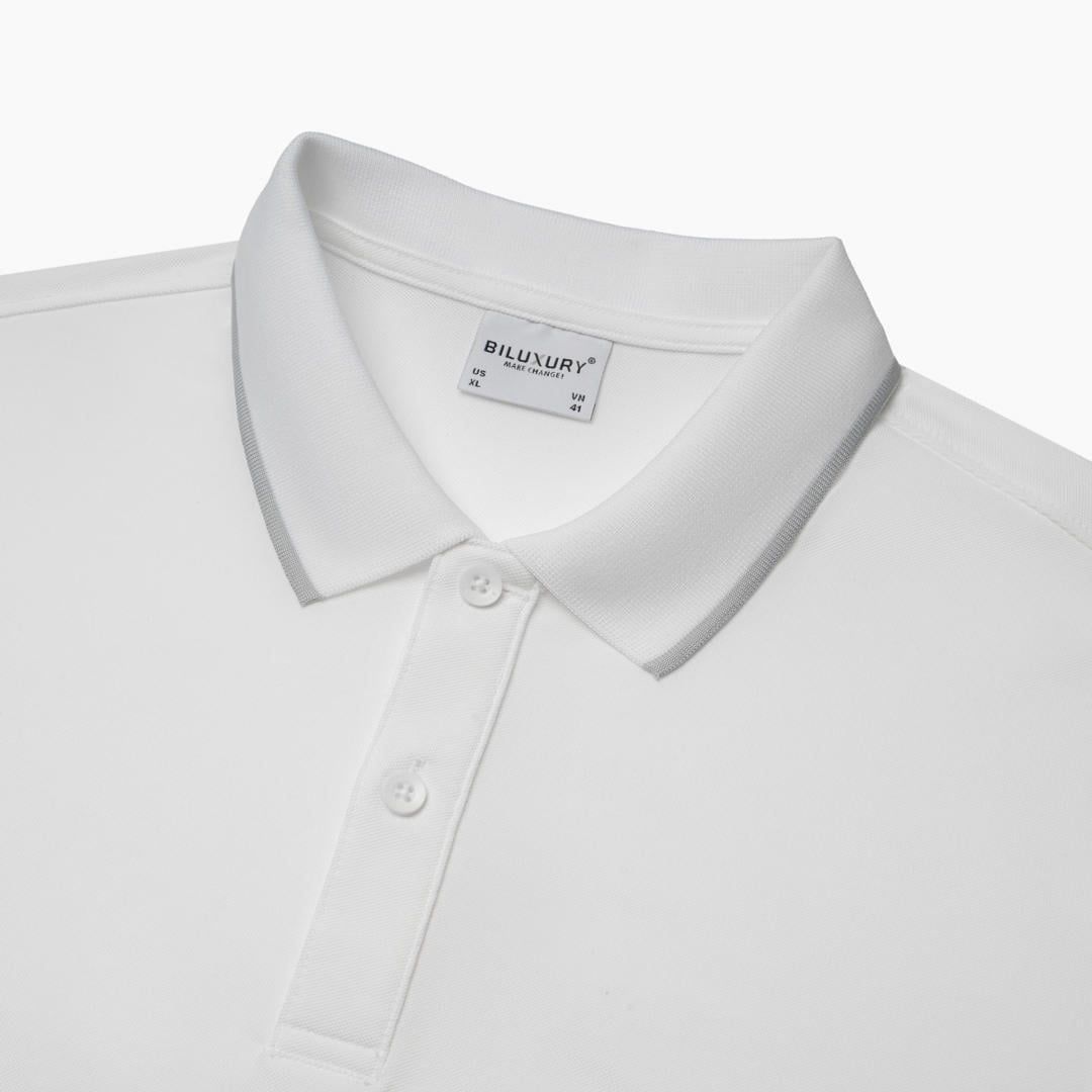 ÁO POLO BASIC - TRẮNG 9APCT054TRK