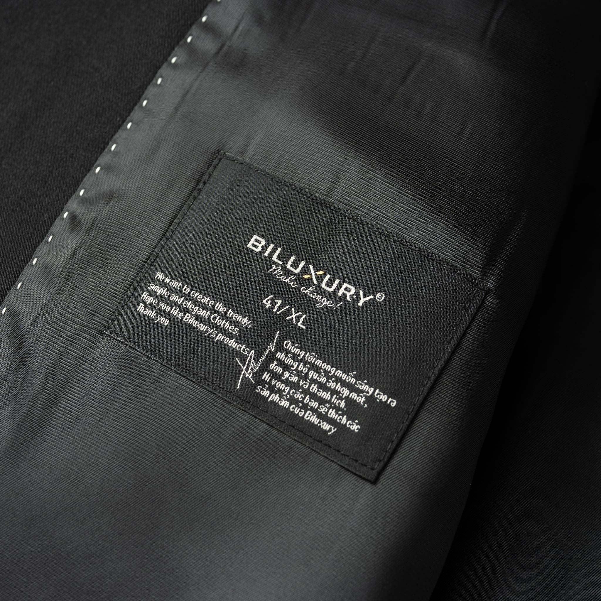 ÁO VEST NAM BILUXURY THIẾT KẾ ĐƠN GIẢN - MÀU ĐEN 9AVBB540DEN