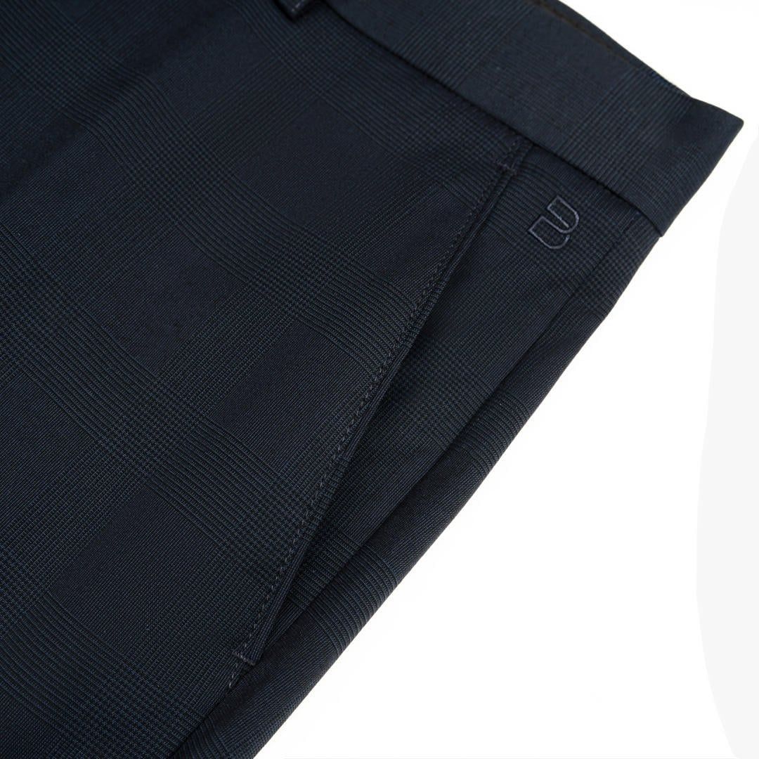 QUẦN VEST PHỐI SỌC CARO - TÍM THAN TỐI 9QAVC539TTT