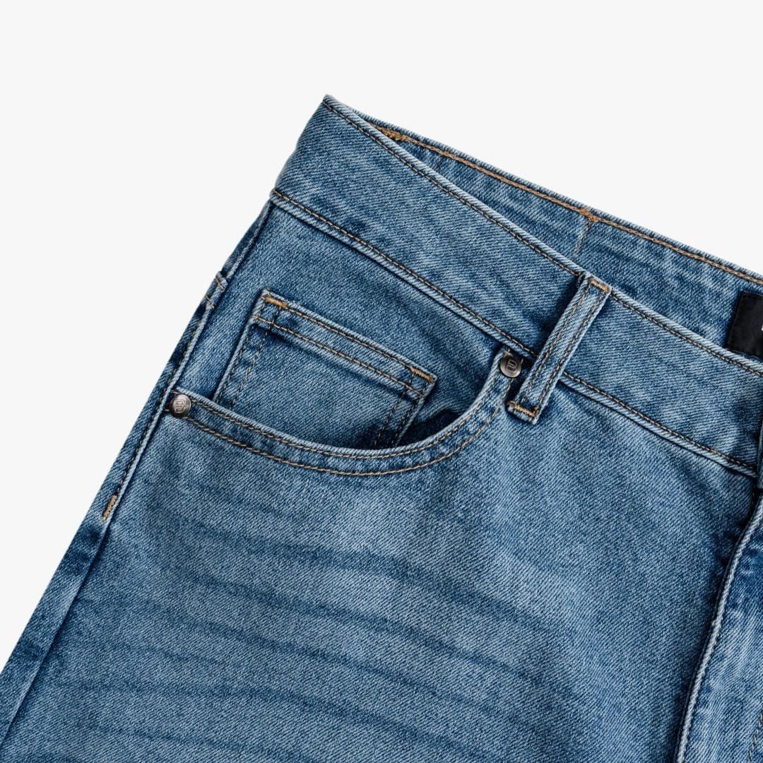 QUẦN JEANS THIẾT KẾ BASIC - MÀU XANH NHẠT 9QBDB021XNH