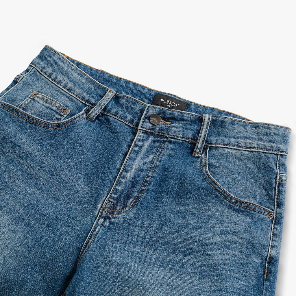 QUẦN JEANS THIẾT KẾ BASIC - MÀU XANH NHẠT 9QBDT025XAH