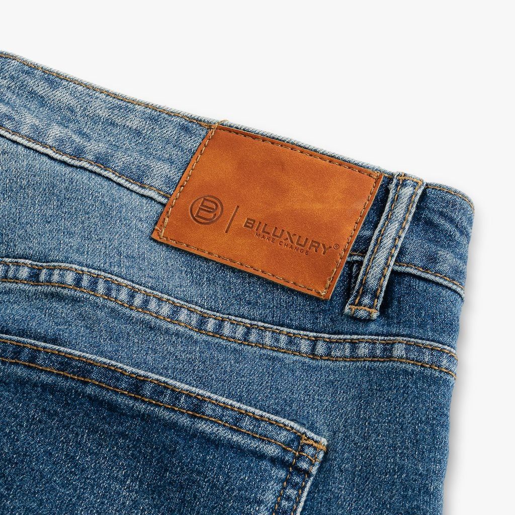 QUẦN JEANS THIẾT KẾ BASIC - MÀU XANH NHẠT 9QBDT025XAH
