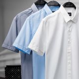  ÁO SƠ MI CỘC TAY BASIC - MÀU XANH DA TRỜI 