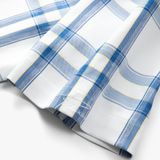  Áo sơ mi cộc tay caro, (Xanh, 39) 