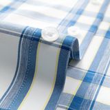  Áo sơ mi cộc tay caro, (Xanh, 39) 