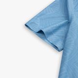  Áo sơ mi cộc tay hoạ tiết, (Xanh nhạt, 39) 