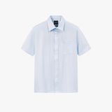  ÁO SƠ MI CỘC TAY HỌA TIẾT - XANH 