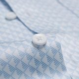  ÁO SƠ MI CỘC TAY HỌA TIẾT - XANH 