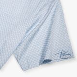  ÁO SƠ MI CỘC TAY HỌA TIẾT - XANH 