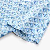  Áo sơ mi cộc tay hoạ tiết, (Xanh, 39) 