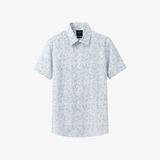  Áo sơ mi cộc tay hoạ tiết, (Trắng, 39) 