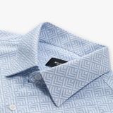  Áo sơ mi cộc tay hoạ tiết, (Xanh, 41) 