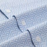  Áo sơ mi cộc tay hoạ tiết, (Xanh, 41) 