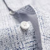  ÁO SƠ MI CỘC TAY HỌA TIẾT CAO CẤP - TRẮNG XÁM 