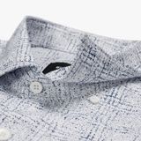  ÁO SƠ MI CỘC TAY HỌA TIẾT CAO CẤP - TRẮNG XÁM 