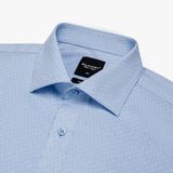  ÁO SƠ MI TAY DÀI, HỌA TIẾT CAO CẤP - MÀU XANH BIỂN 