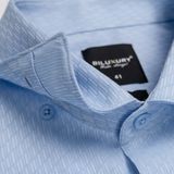  ÁO SƠ MI TAY DÀI, HỌA TIẾT CAO CẤP - MÀU XANH BIỂN 