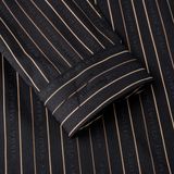  ÁO SƠ MI TAY DÀI KẺ SỌC CAO CẤP - MÀU ĐEN 