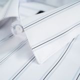  ÁO SƠ MI TAY DÀI, KẺ SỌC CAO CẤP - MÀU TRẮNG 