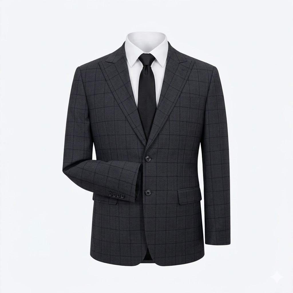  ÁO VEST CARO - MÀU ĐEN 