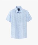  Áo sơ mi cộc hoạ tiết, (Xanh, 39) 