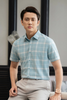  Sơ mi cộc tay caro Xanh, 39 