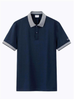  ÁO POLO CƠ BẢN - TÍM THAN TỐI, CỔ XÁM 