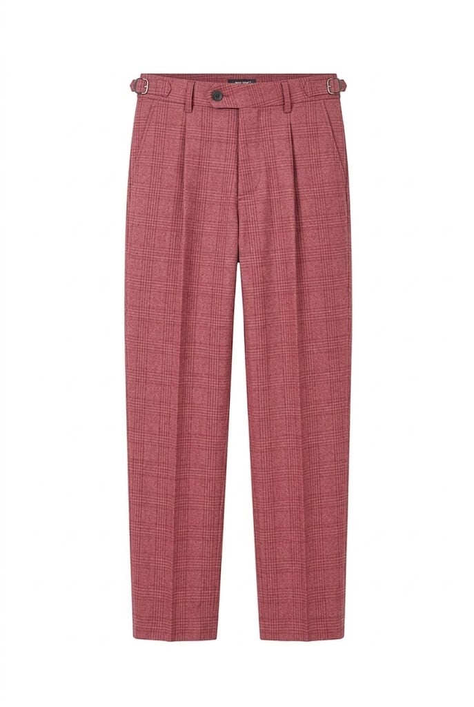  QUẦN VEST CARO - MÀU ĐỎ 