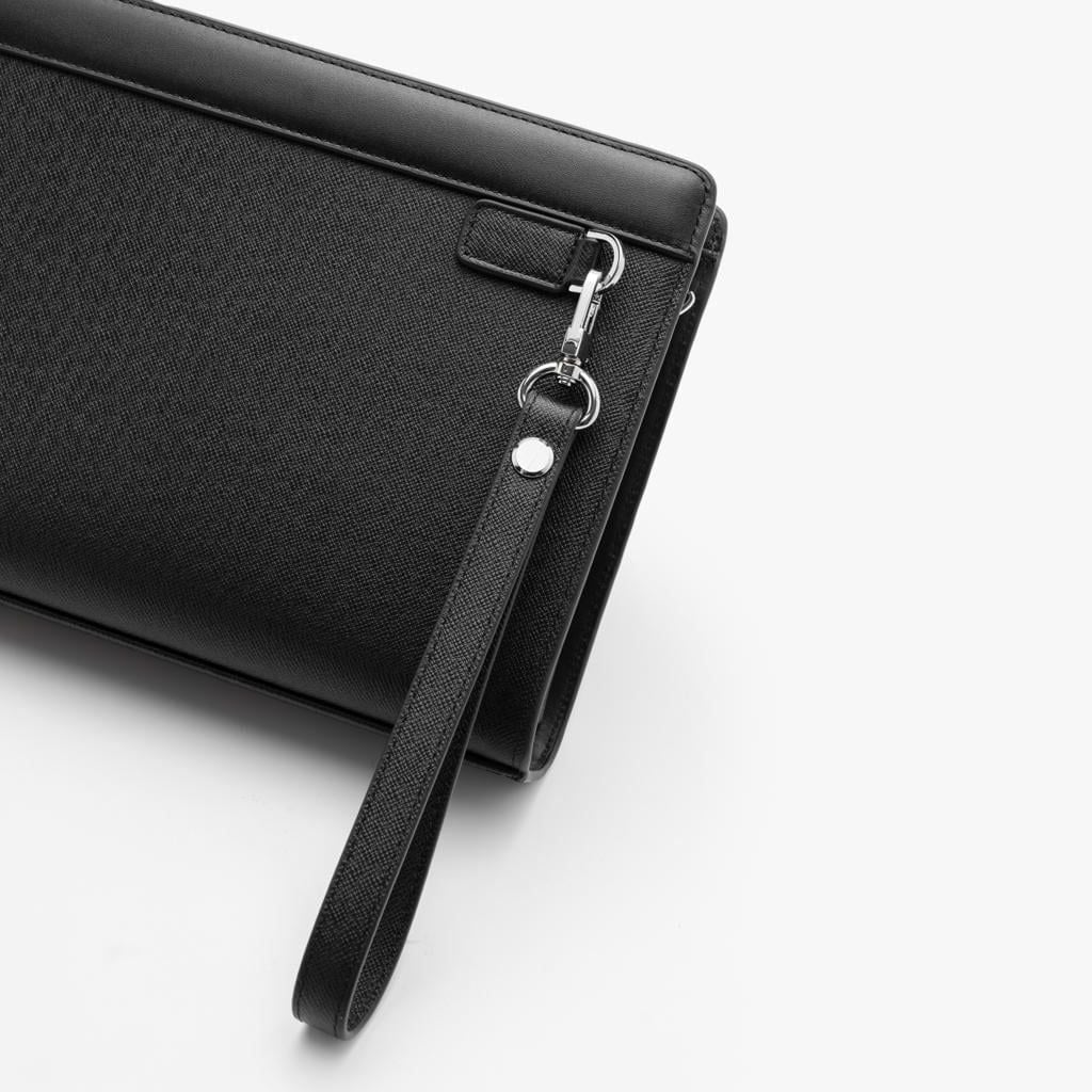 TÚI CLUTCH CẦM TAY, CHẤT LIỆU DA CAO CẤP - ĐEN 1TDCT001DEN