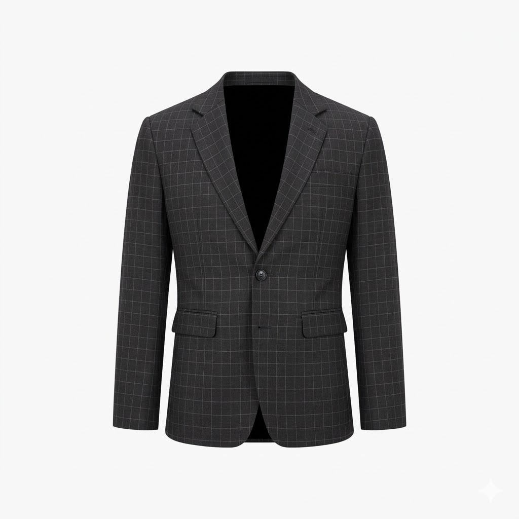  ÁO VEST CARO - MÀU ĐEN 