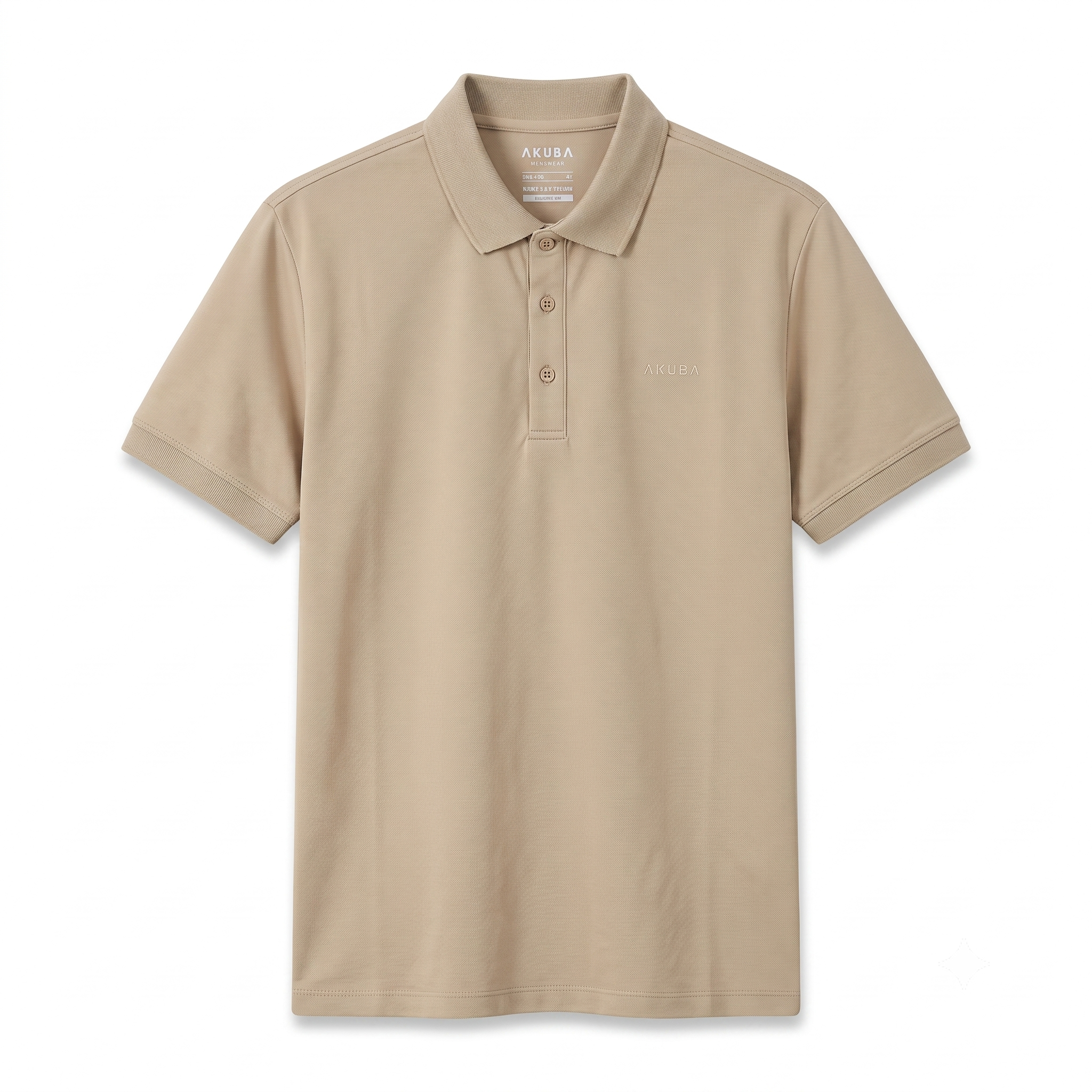ÁO THUN POLO AKUBA 01J645 - MÀU KEM (CREAM - BEGGIE)
