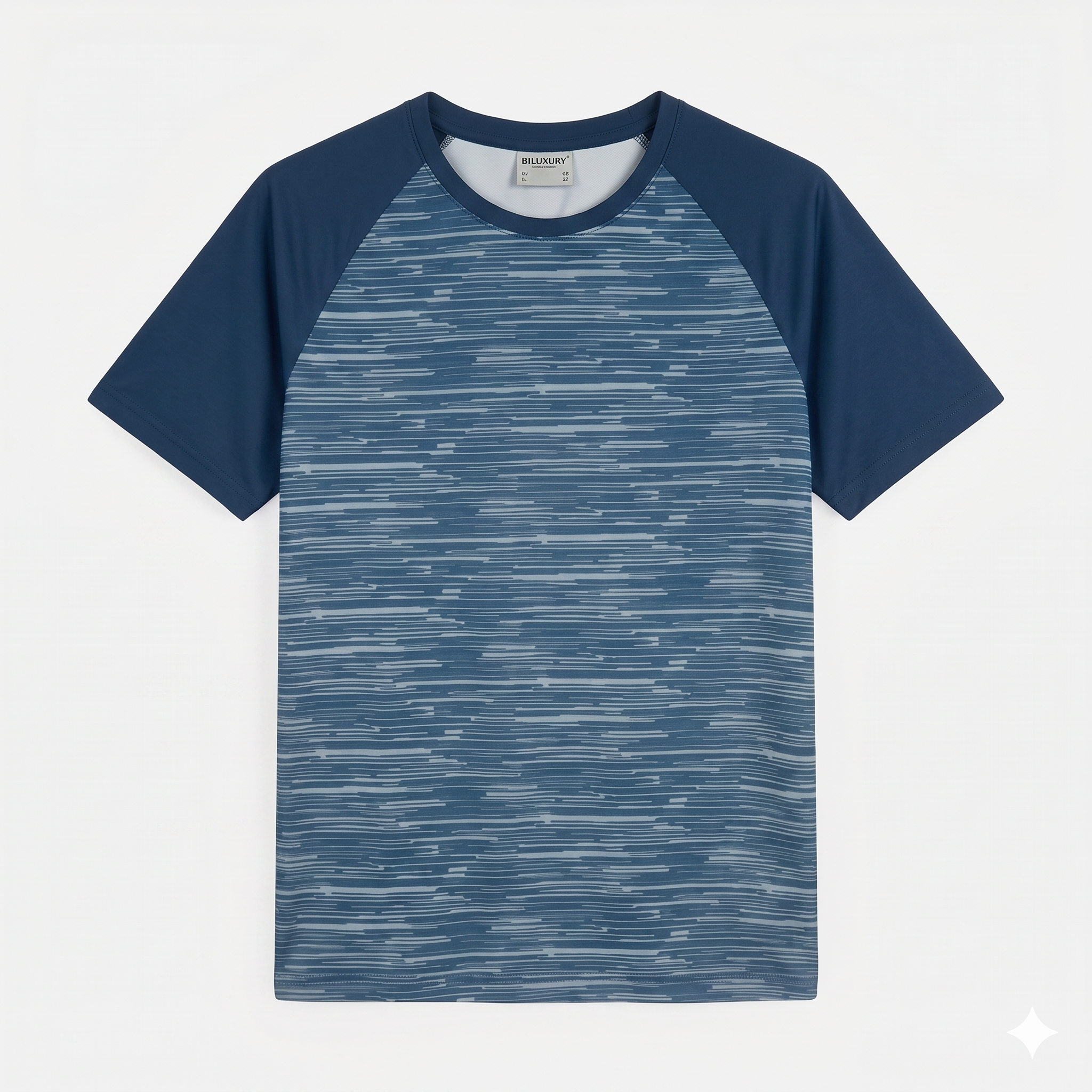 ÁO T-SHIRT THỂ THAO RAGLAN BILUXURY - TÍM THAN TỐI 1APKT613TTT