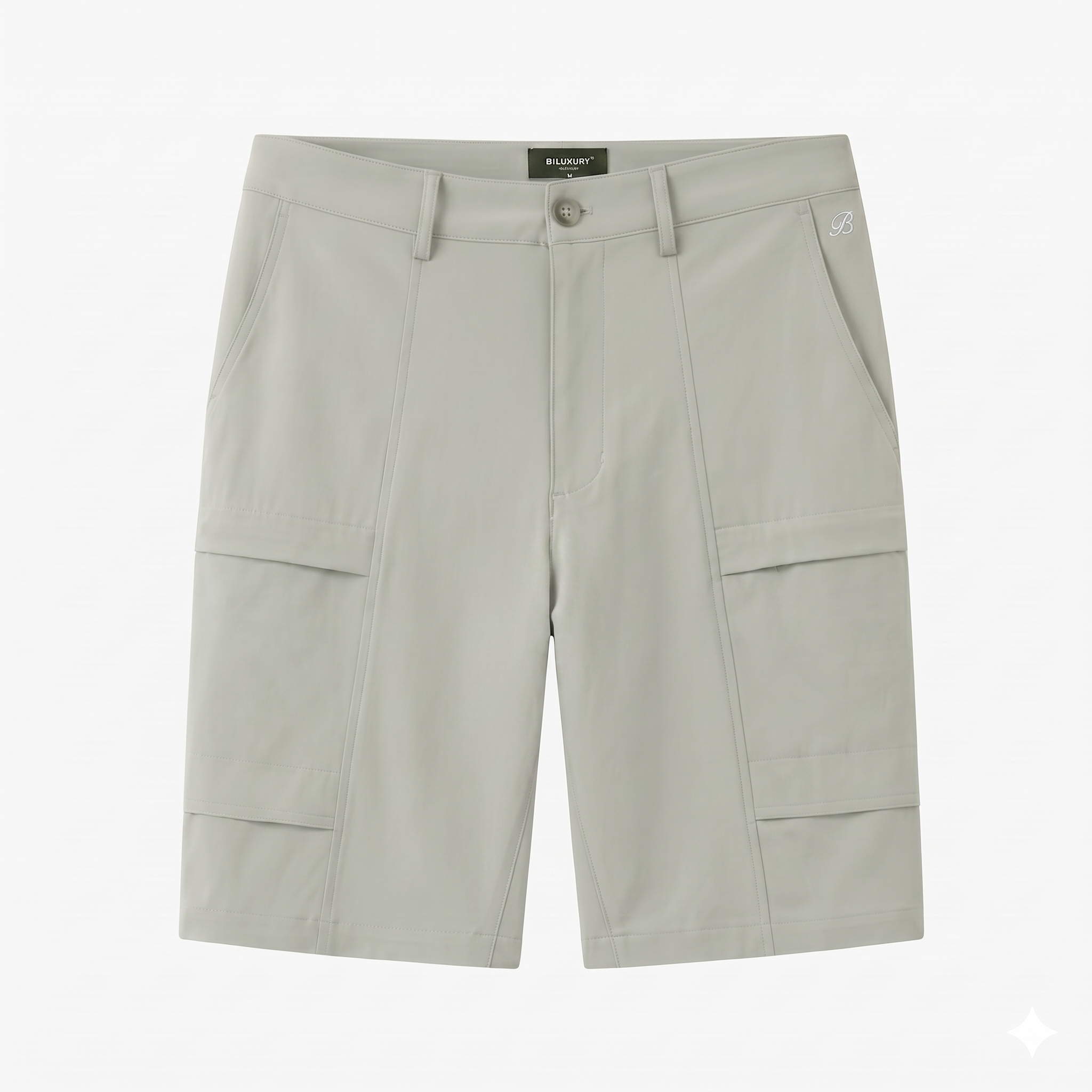 QUẦN SHORT KAKI THIẾT KẾ - GHI SÁNG 1QNKT605GHS