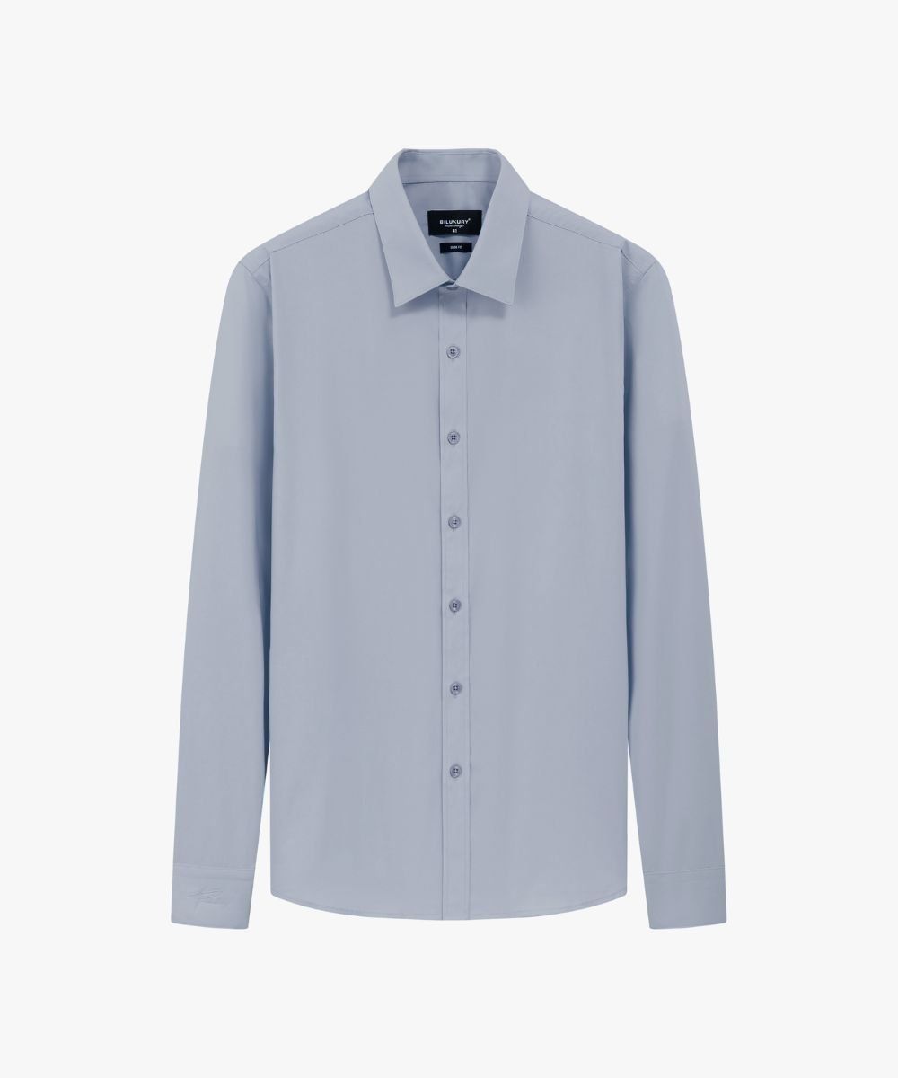  Áo sơ mi dài tay cơ bản, (Ghi sáng, 39) 