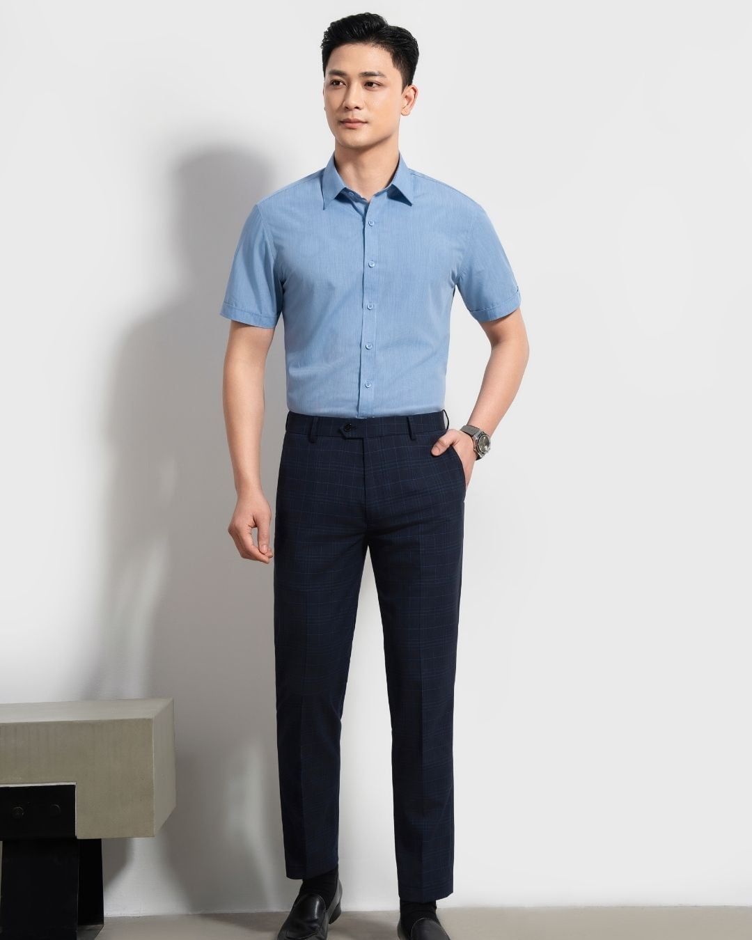  QUẦN ÂU THIẾT KẾ - XANH DƯƠNG 