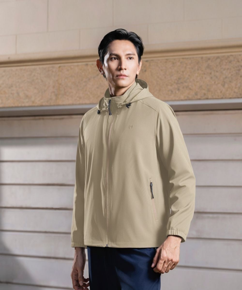  Áo gió 2 lớp thiết kế, (Be, 39) 