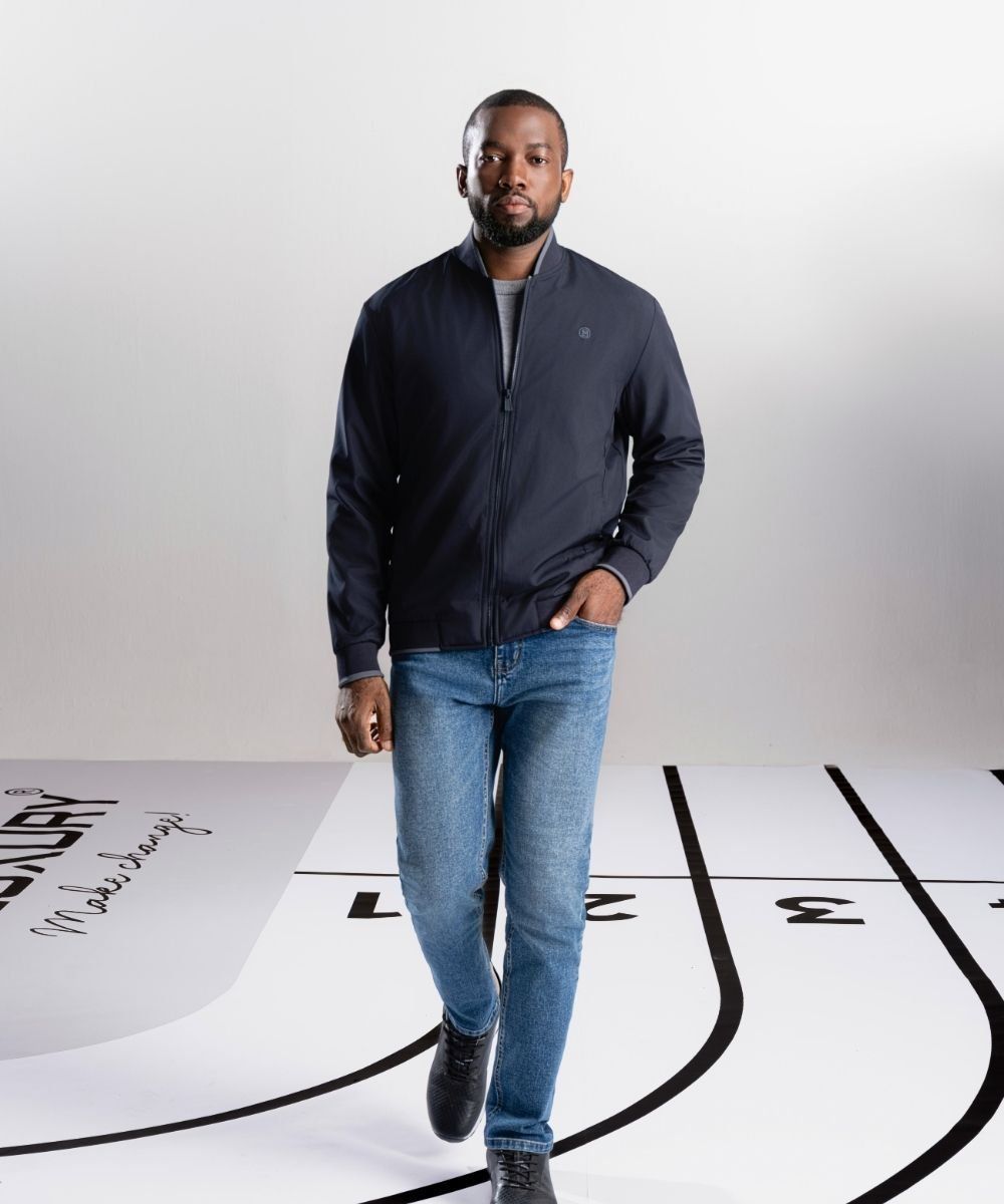  Áo gió 2 lớp thiết kế (Tím than tối, 39) 