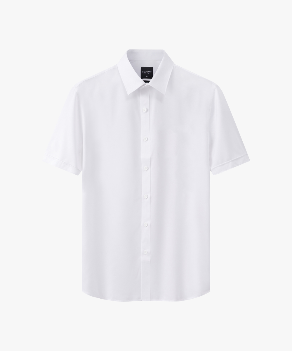  ÁO SƠ MI CỘC TAY BASIC, KHÔNG TÚI - MÀU TRẮNG 